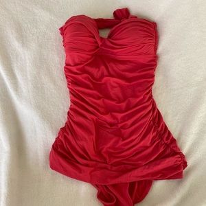 Carmen Marciano coral one piece swimsuit